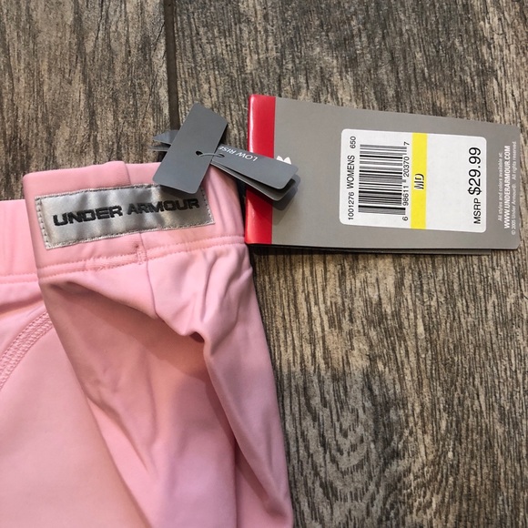 NWT Under Armour Women's Heat Gear Rundown Softball Sliding Shorts Pink Low Rise - Picture 4 of 7
